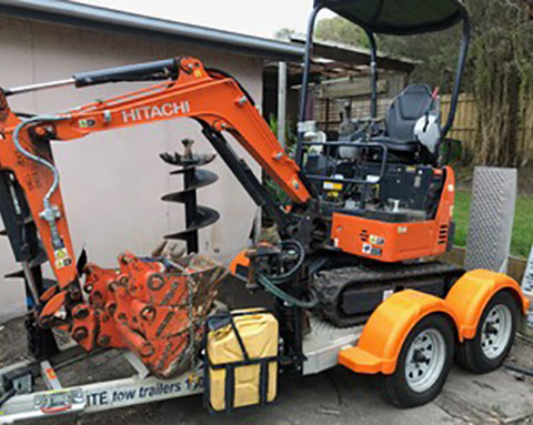 Mini excavator hire in Wonthaggi