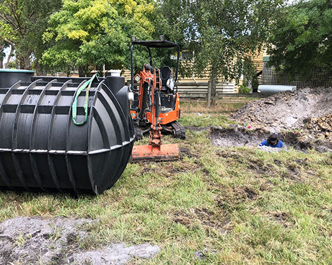 Mini excavator hire in surf beach